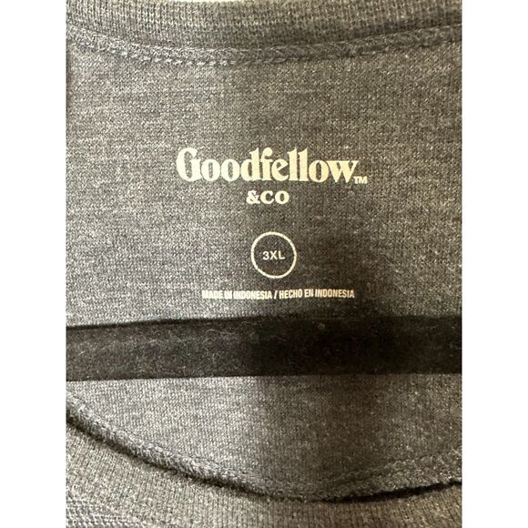 Goodfellow & Co. Men's Crew Neck Long Sleeve Waffle Knit Shirt, Size 3XL Gray - Picture 2 of 4